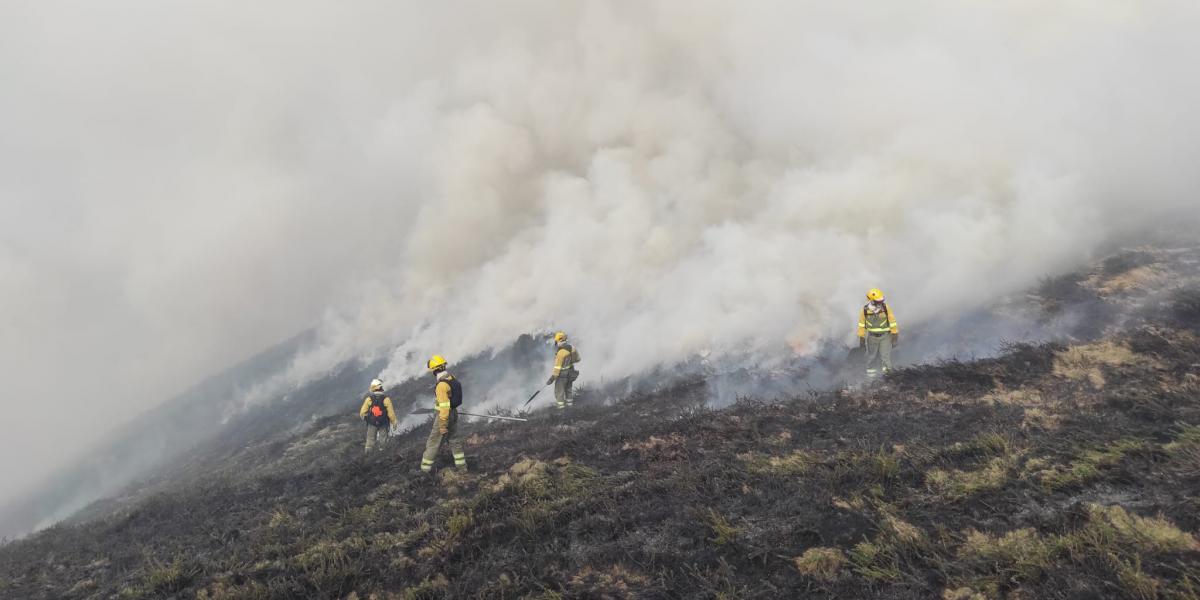 Bomberas y bomberos forestales. Fuente: @AT_Brif