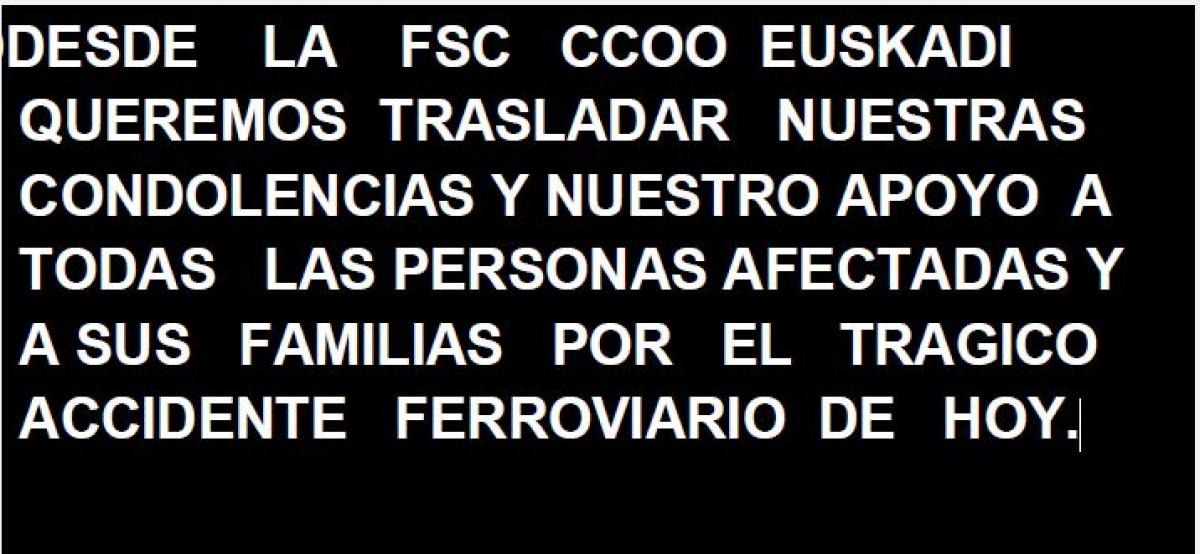 Condolencias Fsc CCOO Euskadi